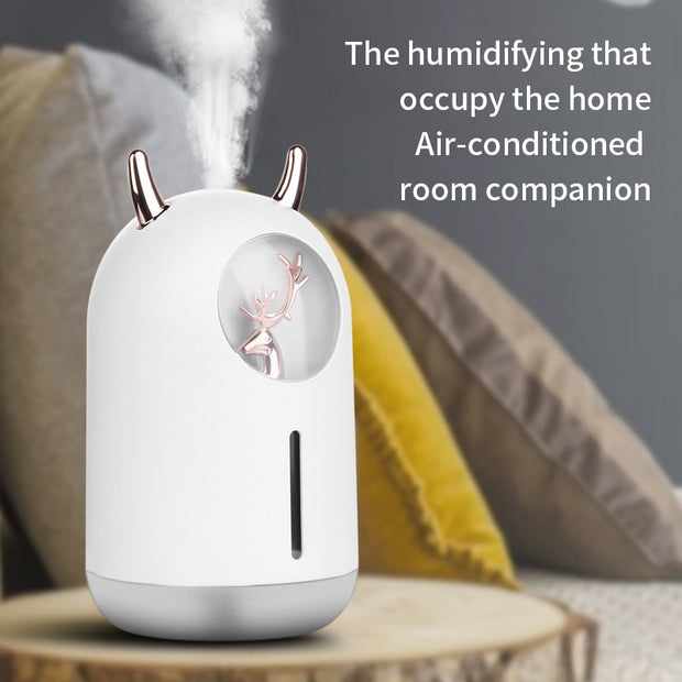 Household Small Moisturizing Aromatherapy Car Creativity Air Bear USB Humidifier LED Mist Maker