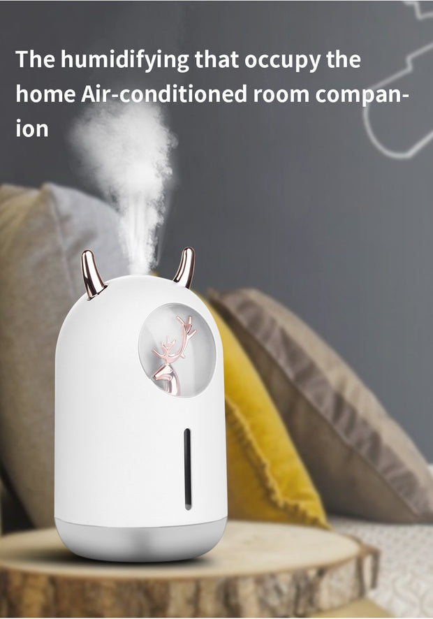 Household Small Moisturizing Aromatherapy Car Creativity Air Bear USB Humidifier LED Mist Maker