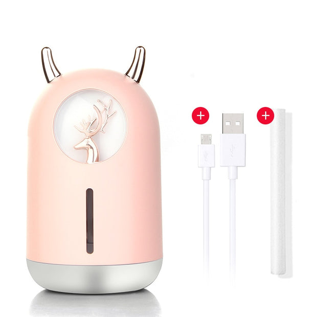 Household Small Moisturizing Aromatherapy Car Creativity Air Bear USB Humidifier LED Mist Maker