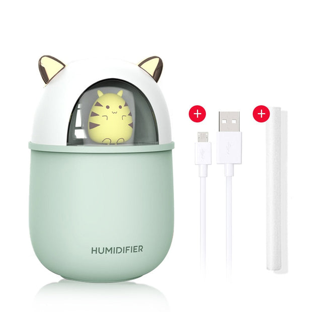 Household Small Moisturizing Aromatherapy Car Creativity Air Bear USB Humidifier LED Mist Maker