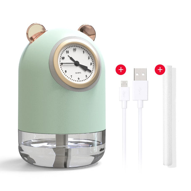 Household Small Moisturizing Aromatherapy Car Creativity Air Bear USB Humidifier LED Mist Maker