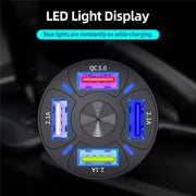 4 Ports USB Car Charge 48W Quick 7A Mini Fast Charging For iPhone 11 Xiaomi Huawei Mobile Phone Charger Adapter in Car