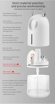 Household Small Moisturizing Aromatherapy Car Creativity Air Bear USB Humidifier LED Mist Maker