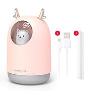 Household Small Moisturizing Aromatherapy Car Creativity Air Bear USB Humidifier LED Mist Maker