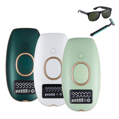 Laser Epilator Shaver for Bikinis Facial Hair Remover Women Painless Pulsed Light Depilator with Eyeglasses