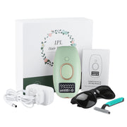 Laser Epilator Shaver for Bikinis Facial Hair Remover Women Painless Pulsed Light Depilator with Eyeglasses